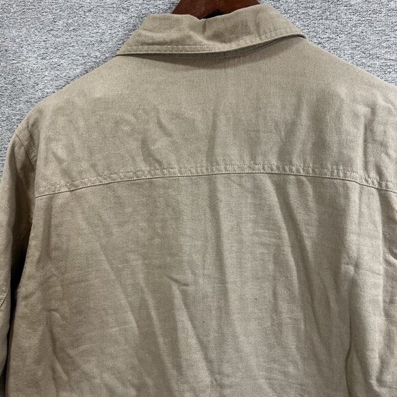 JOE’S Men’s Light Jacket Sz Medium Flannel Lined Over Shirt Jacket Brown - Picture 10 of 13